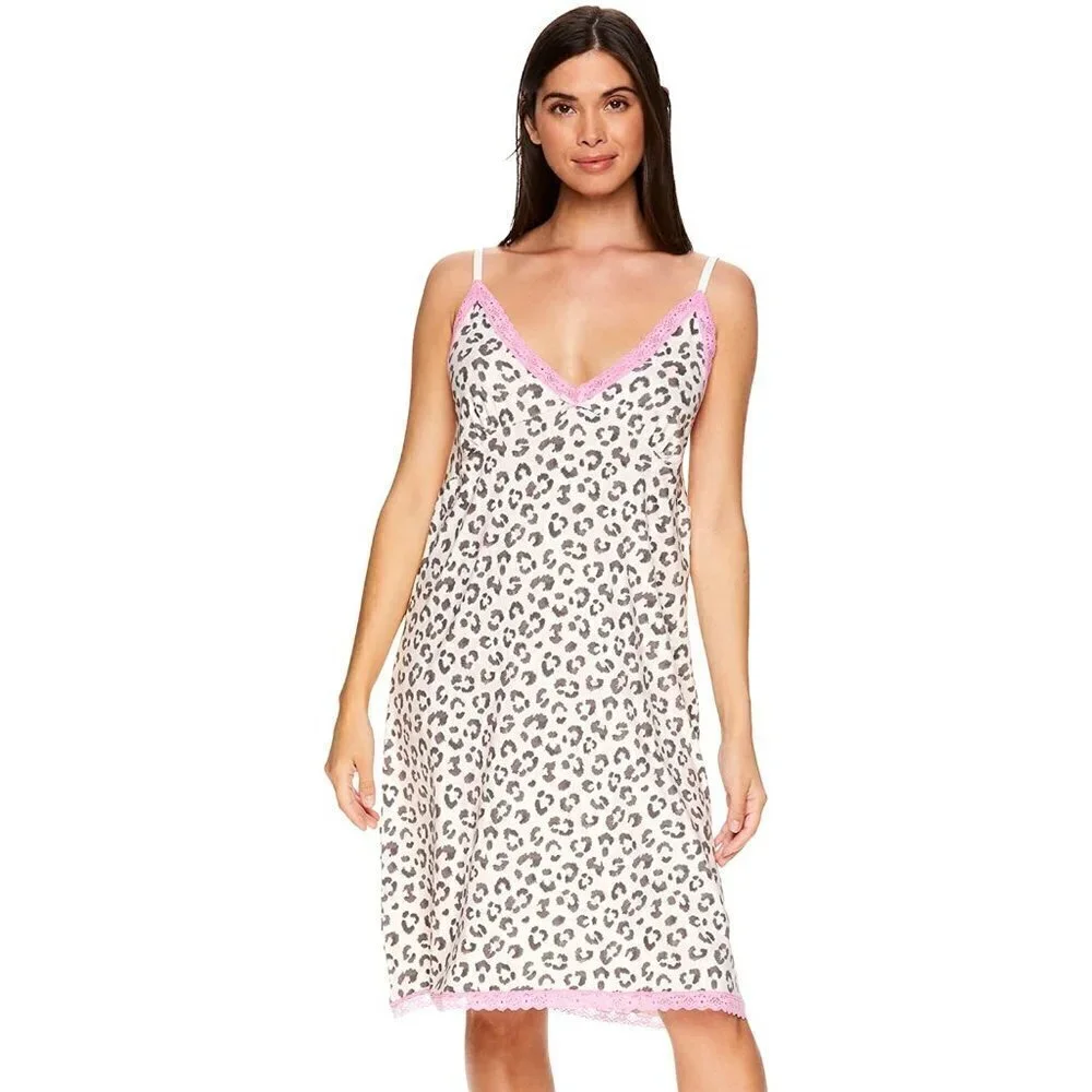 New - NANETTE LEPORE Leopard Print Chemise Pink | S - Picture 3 of 3